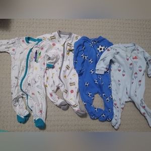 Four two way zipper onsies from costco